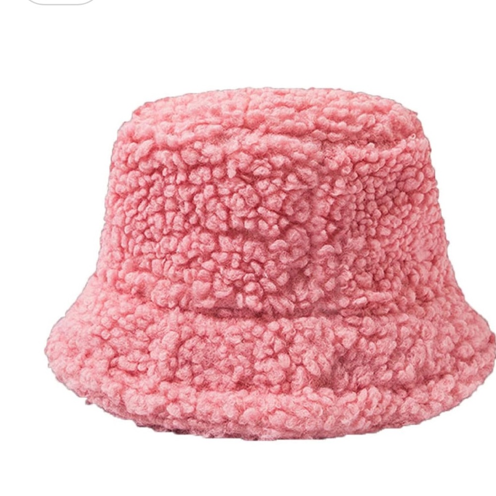 Plush pink Bucket Hat